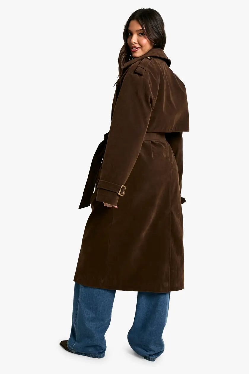 Vintage trenchcoat med mockautseende